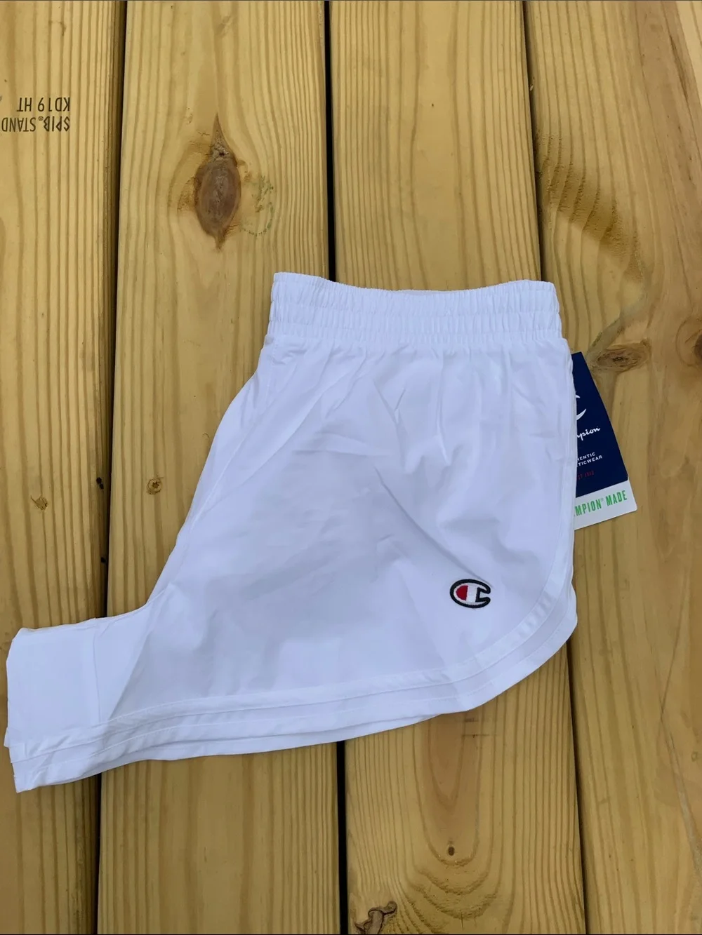 NWT Champion White Varsity Shorts With Built In Liner 3.5” Inseam Size Medium